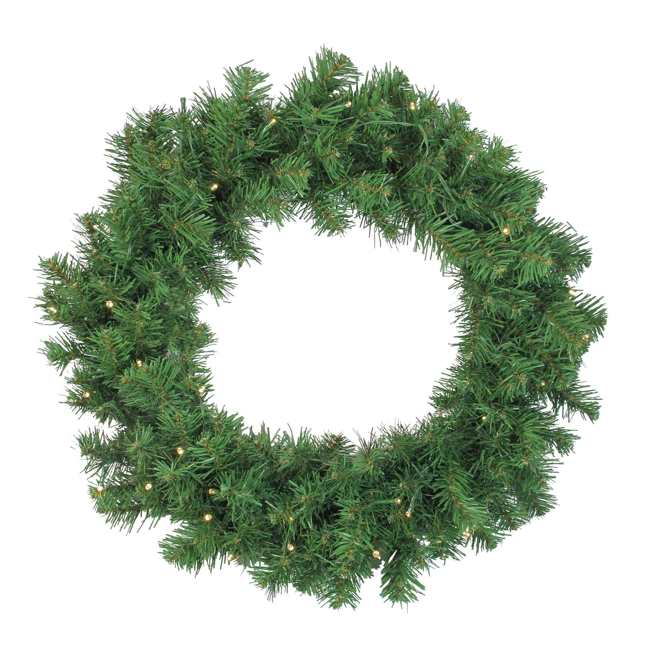 4-Piece Artificial Winter Spruce Christmas Tree, Wreath And Garland Set 6.5' - Clear Lights - Image 3