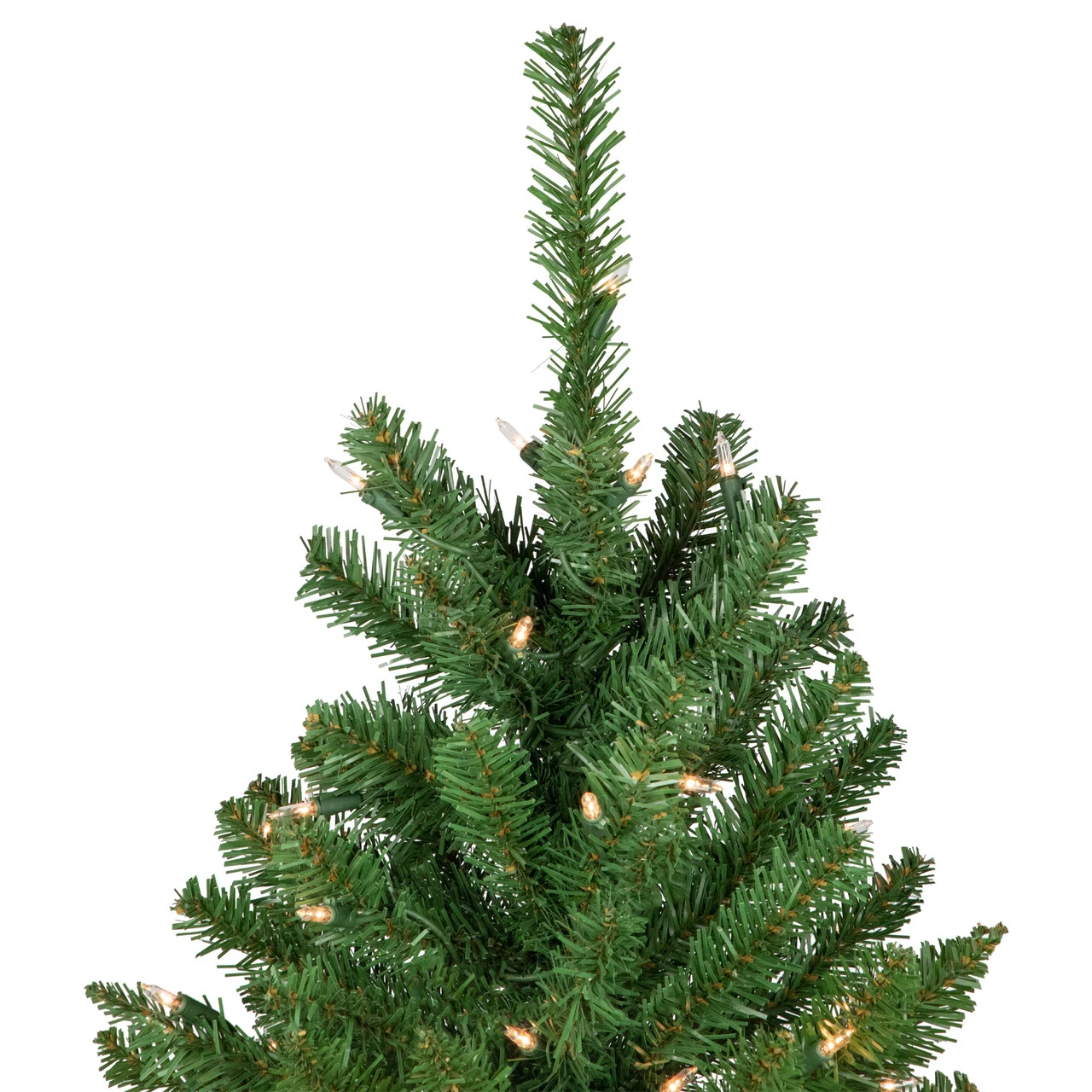 4.5' Pre-Lit White River Fir Artificial Pencil Christmas Tree - Clear Lights - Image 4