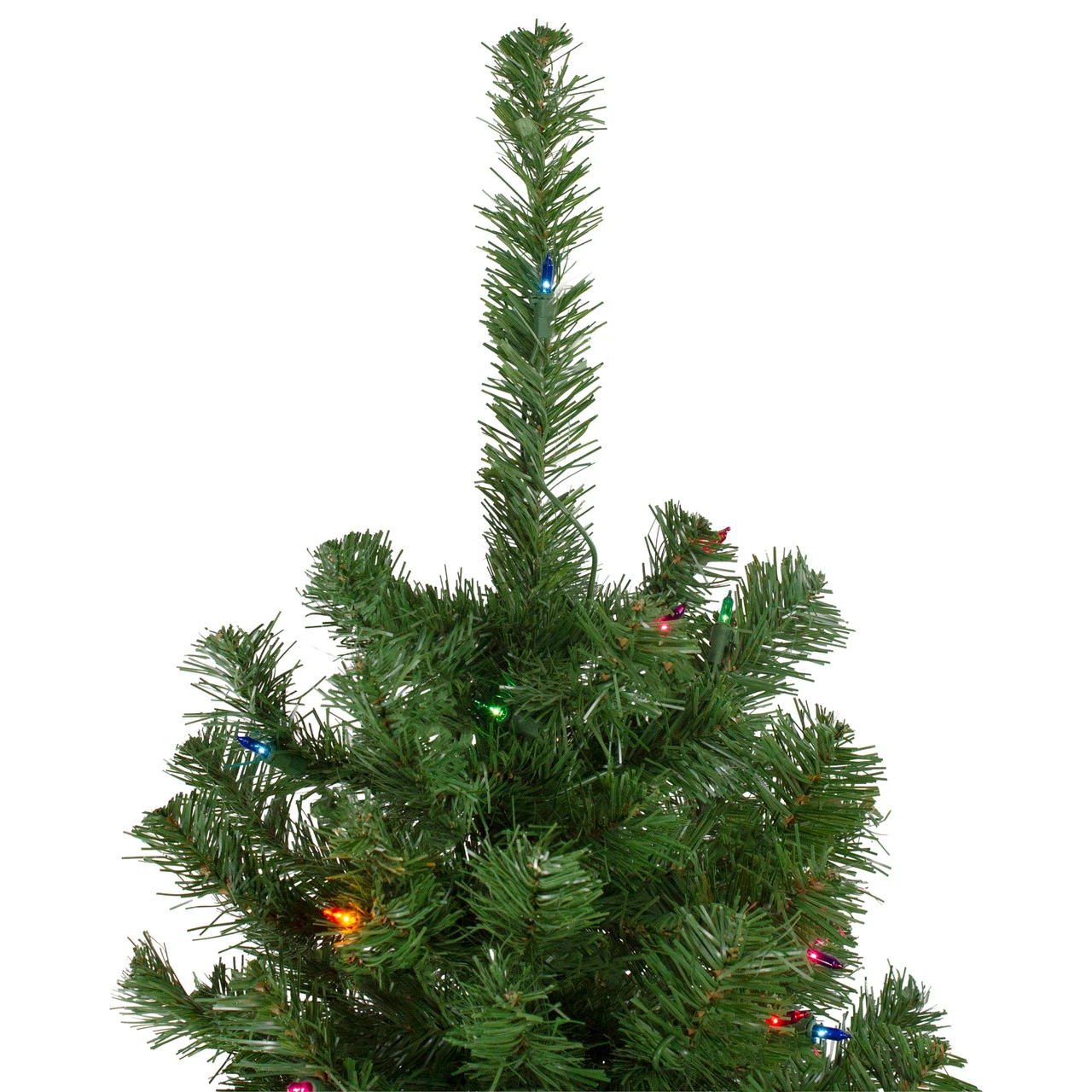 6' Pre-Lit Alberta Pine Slim Artificial Christmas Tree - Multi Lights - Image 3