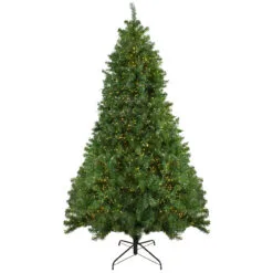 7.5' Pre-Lit Full Pike River Fir Artificial Christmas Tree - Multicolor LED Lights