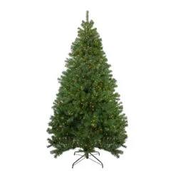 7.5' Pre-lit Medium Deer River Spruce LED Artificial Christmas Tree - Warm White Lights