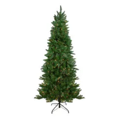7' Pre-Lit Altoona Pine Slim Artificial Christmas Tree - Clear Lights