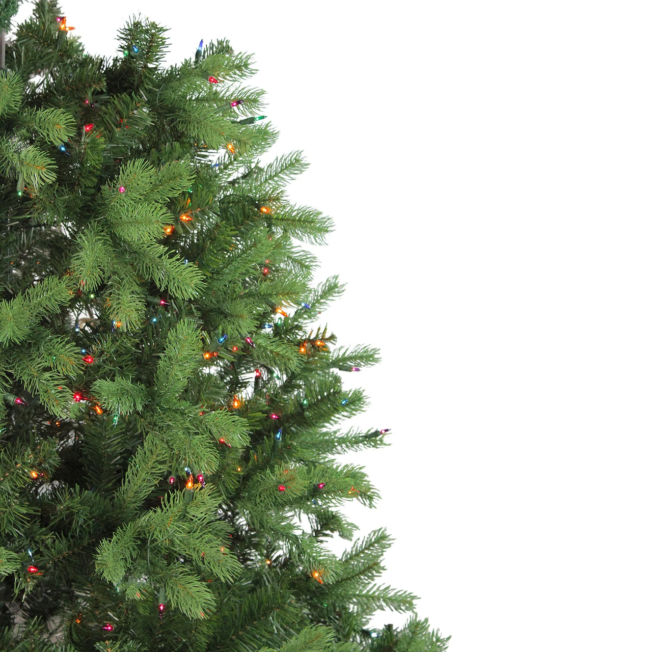 6.5' Pre-Lit Noble Fir Full Artificial Christmas Tree, Multicolor Lights - Image 3