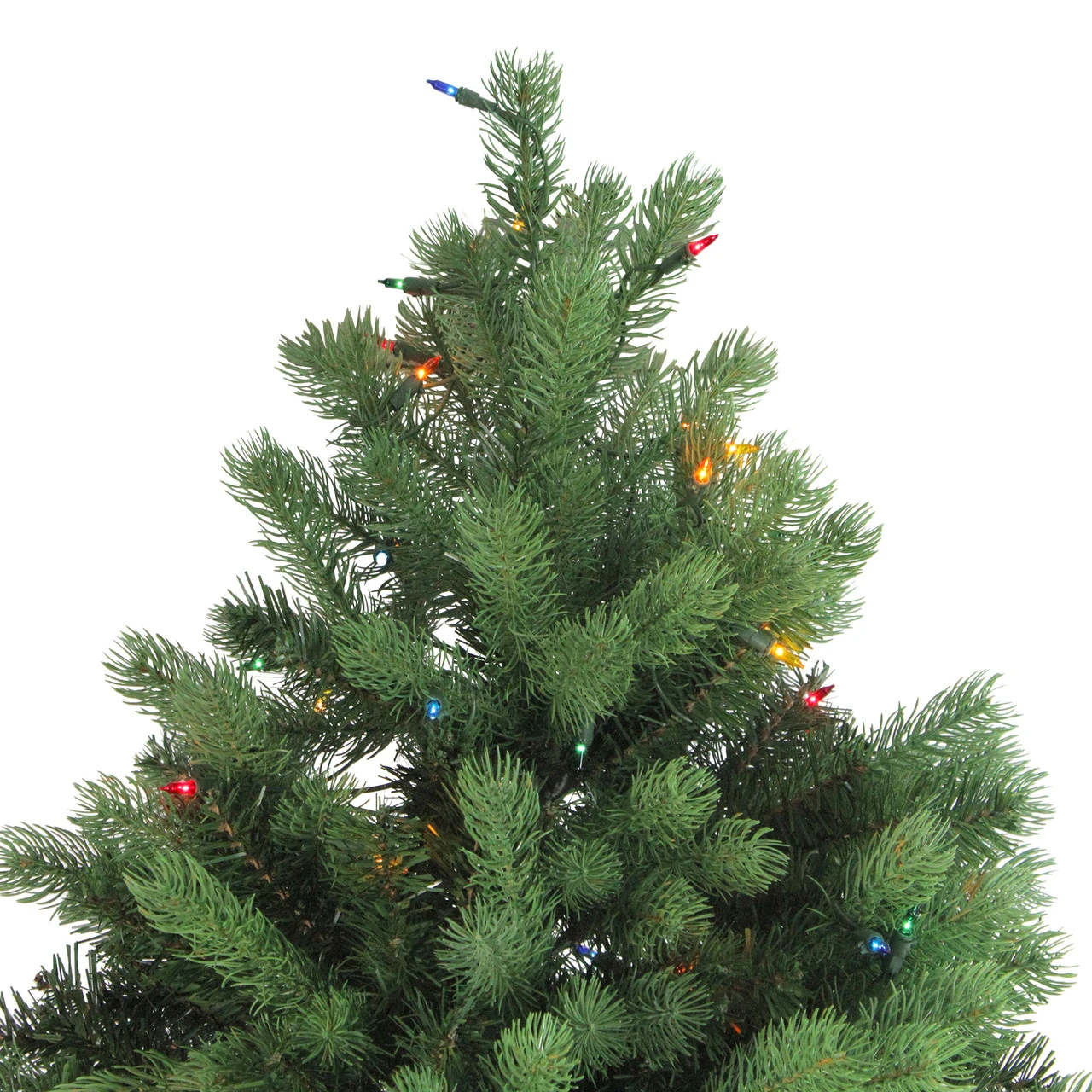 6.5' Pre-Lit Noble Fir Full Artificial Christmas Tree, Multicolor Lights - Image 2
