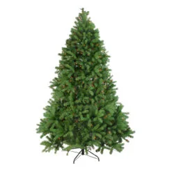 6.5' Pre-Lit Noble Fir Full Artificial Christmas Tree, Multicolor Lights