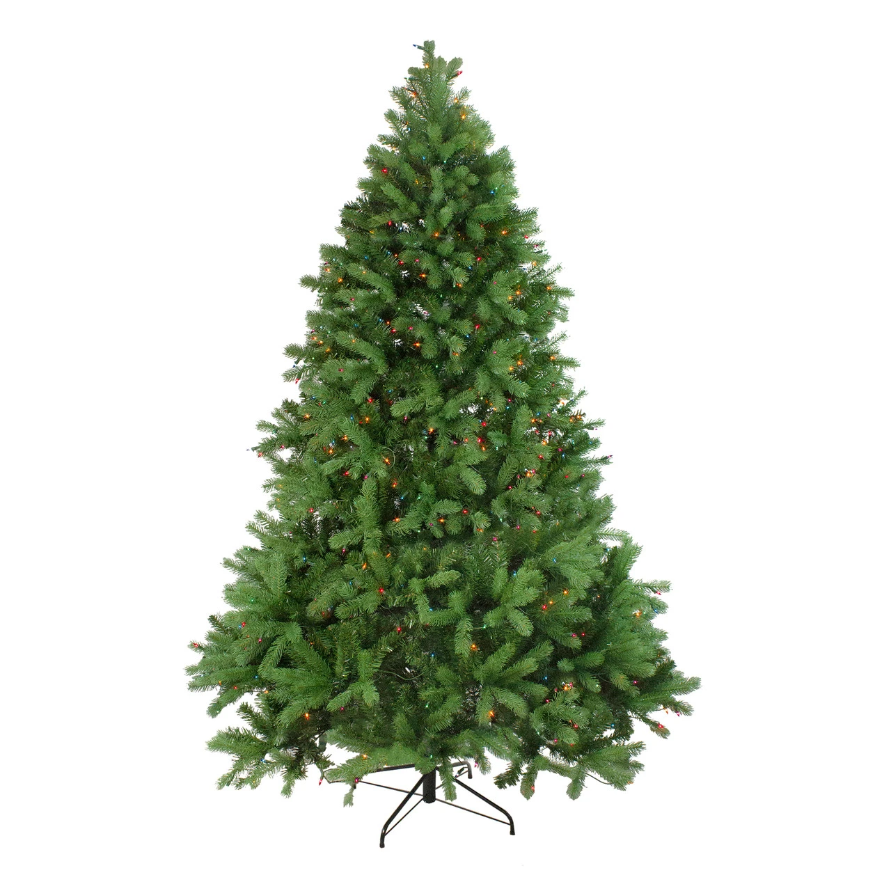 6.5' Pre-Lit Noble Fir Full Artificial Christmas Tree, Multicolor Lights