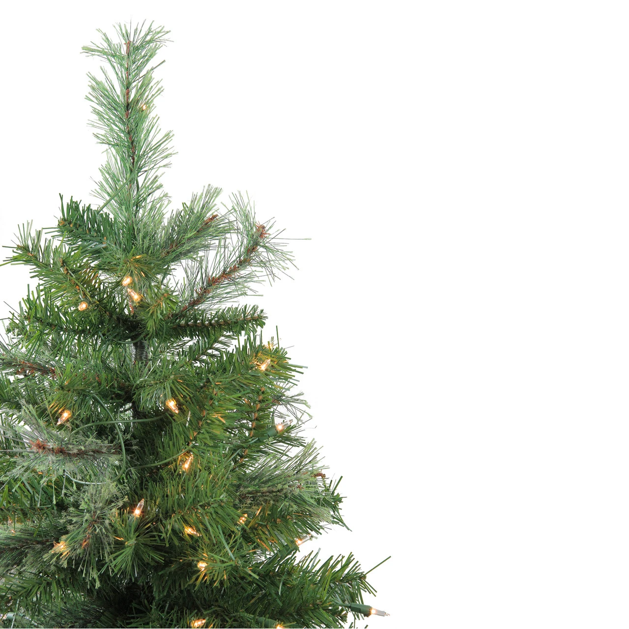 4' Pre-Lit Mixed Cashmere Pine Medium Artificial Christmas Tree - Clear Lights - Image 2