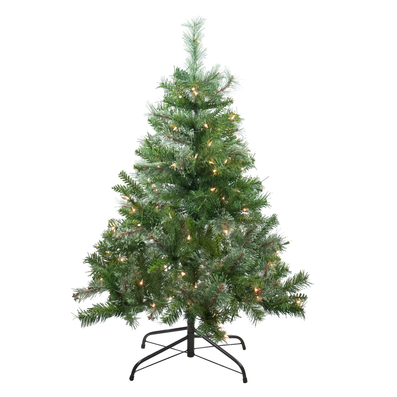 4' Pre-Lit Mixed Cashmere Pine Medium Artificial Christmas Tree - Clear Lights