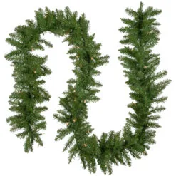 9' X 10" Pre-Lit Northern Pine Artificial Christmas Garland, Clear Lights