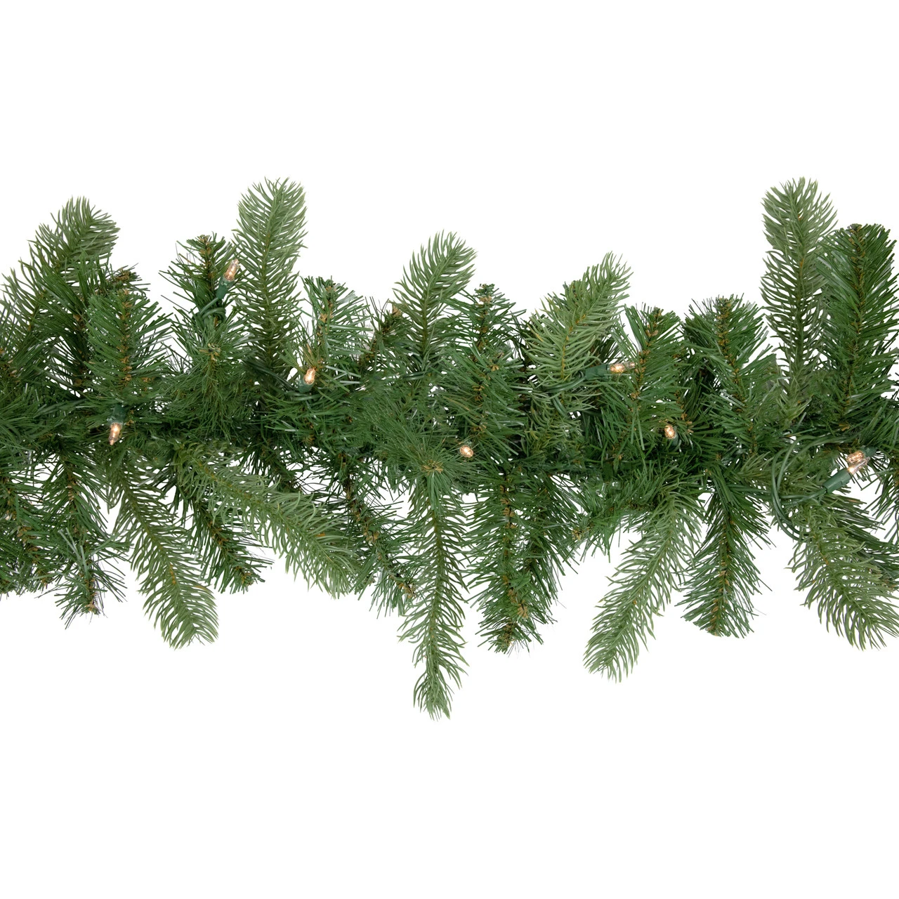 9' X 10" Pre-Lit Noble Fir Artificial Christmas Garland - Clear Lights - Image 5