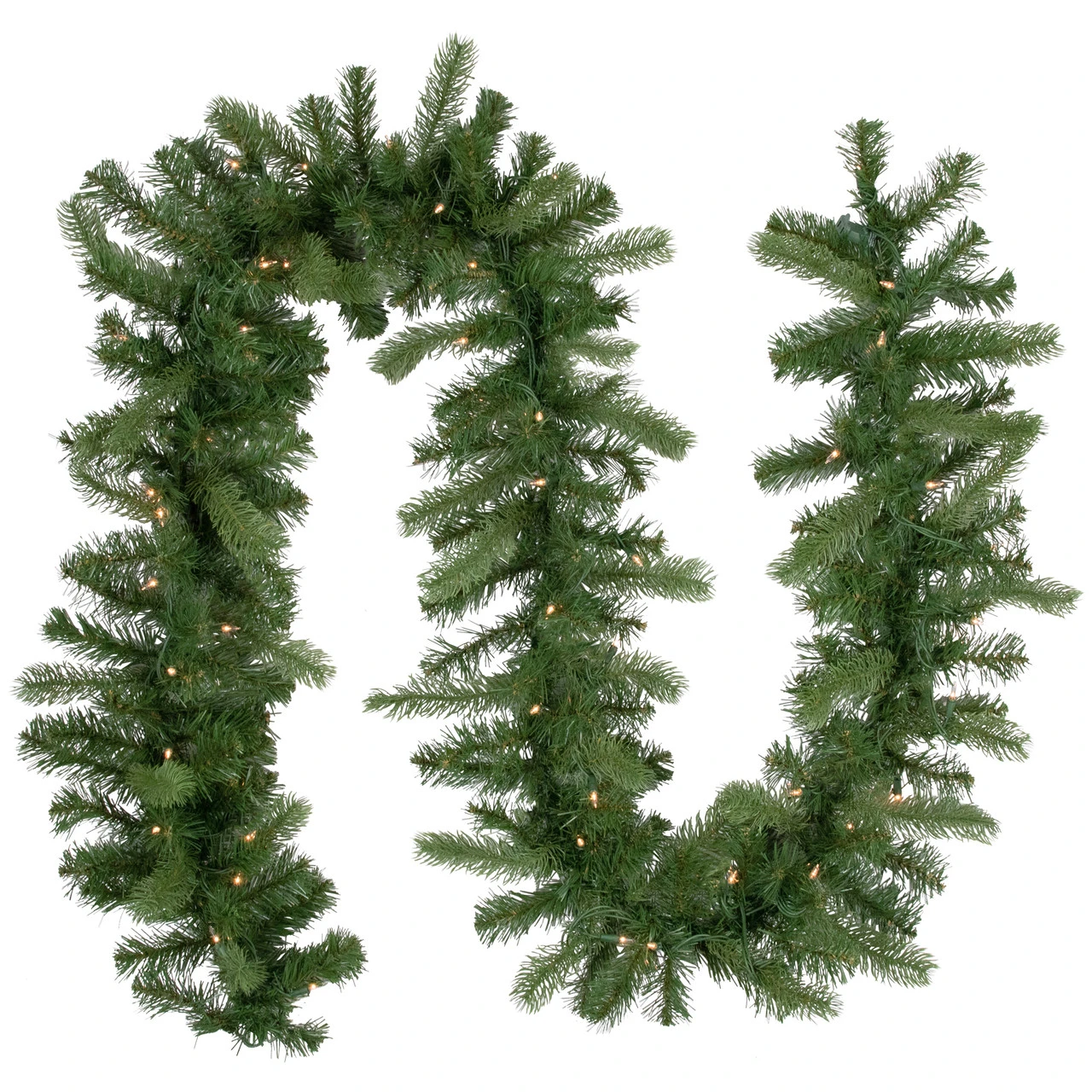 9' X 10" Pre-Lit Noble Fir Artificial Christmas Garland - Clear Lights - Image 2