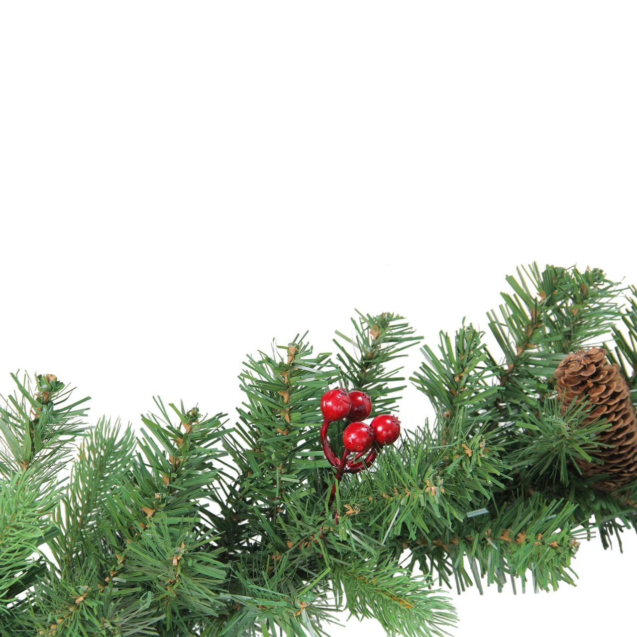 9' X 10" Noble Fir With Berries Artificial Christmas Garland - Unlit - Image 2