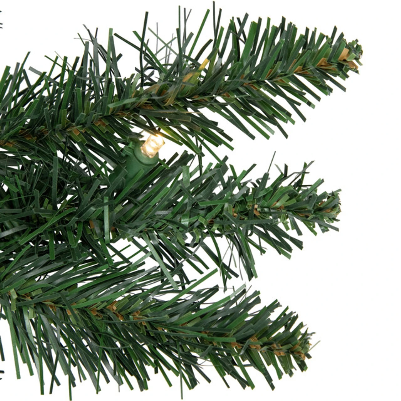 50' X 16" Pre-Lit Buffalo Fir Commercial Christmas Garland - Warm White LED Lights - Image 2