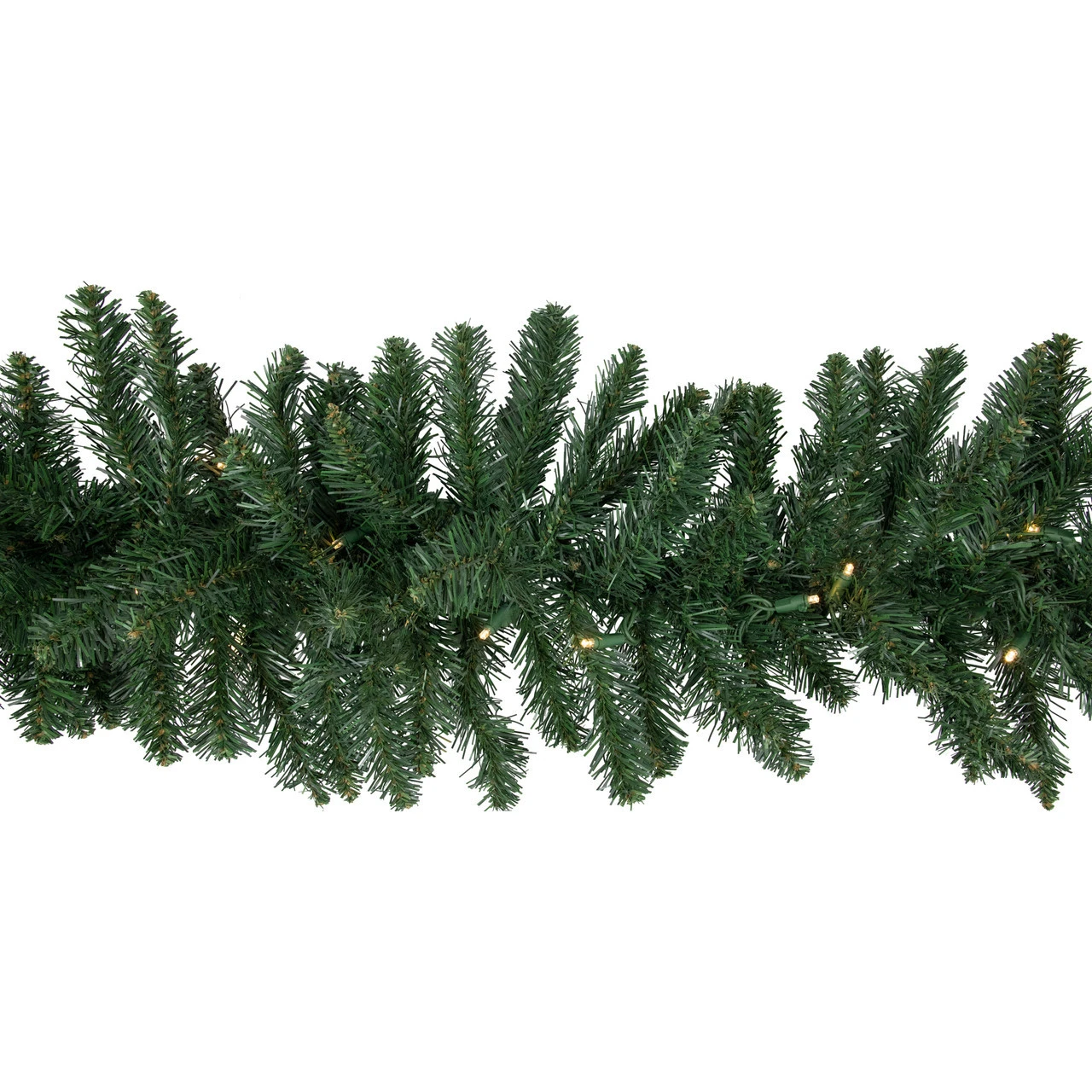 50' X 16" Pre-Lit Buffalo Fir Commercial Christmas Garland - Warm White LED Lights - Image 3