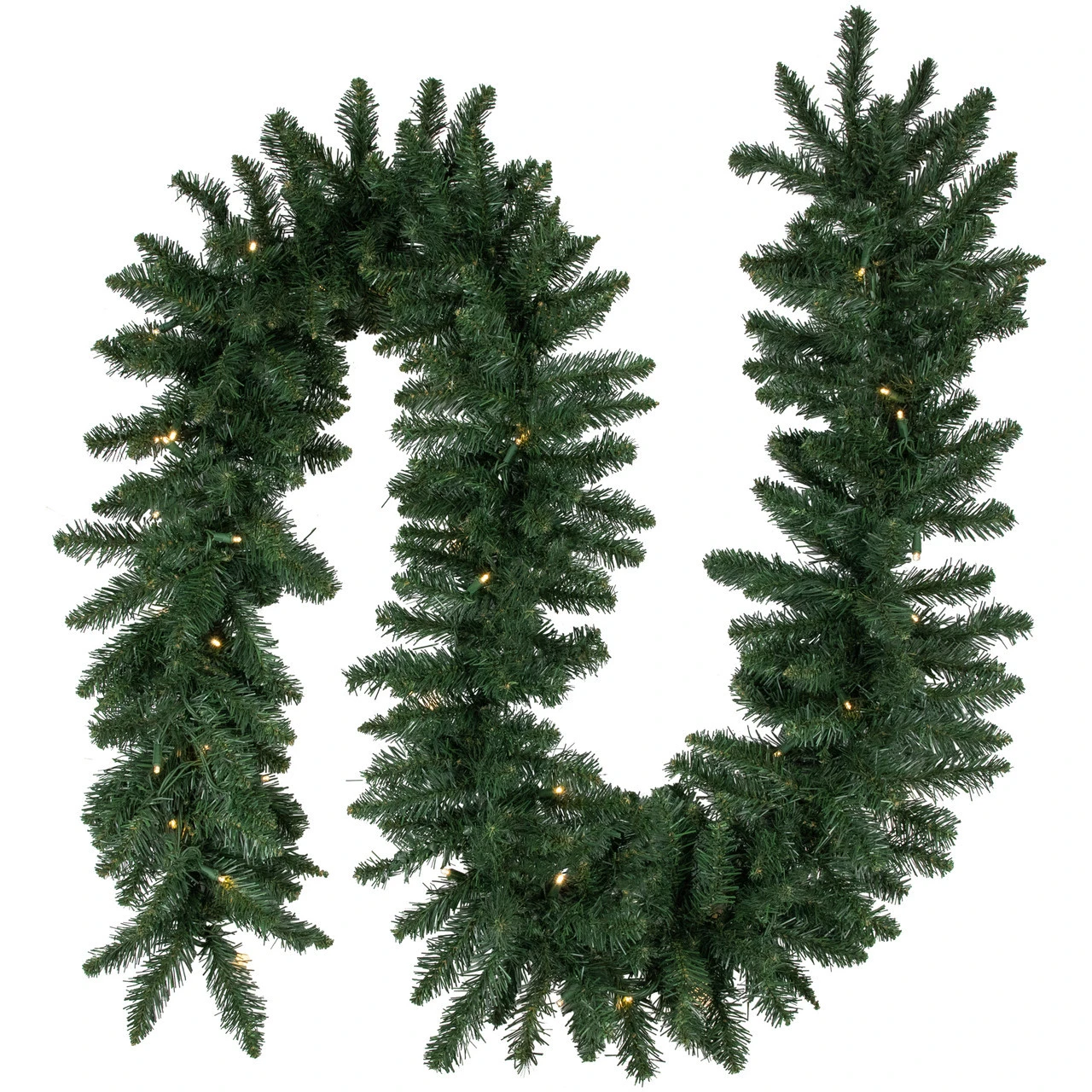 50' X 16" Pre-Lit Buffalo Fir Commercial Christmas Garland - Warm White LED Lights