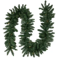50' X 12" Pre-Lit Commercial Buffalo Fir Christmas Garland- Warm White LED Lights