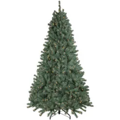 7.5' Pre-Lit Colorado Blue Spruce Artificial Christmas Tree, Clear Lights