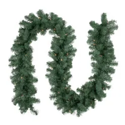 9' X 12" Pre-Lit Colorado Blue Spruce Artificial Christmas Garland, Clear Lights