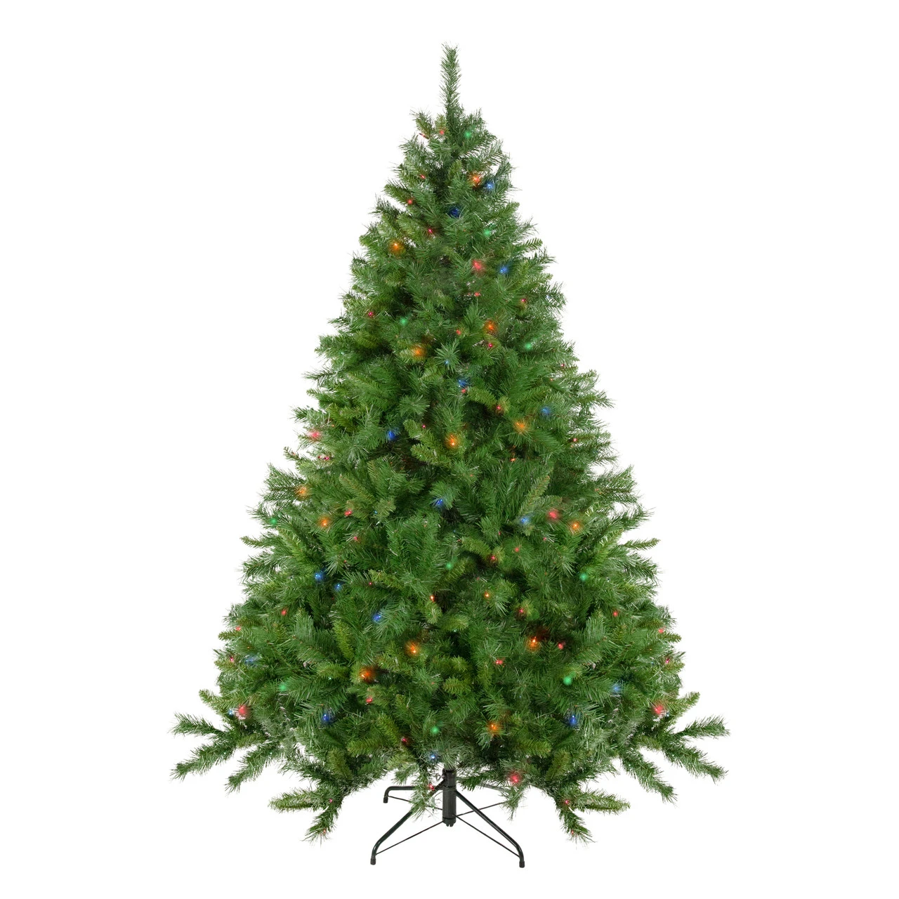 7.5' Pre-Lit Chatham Pine Artificial Christmas Tree, Multi-Color Lights