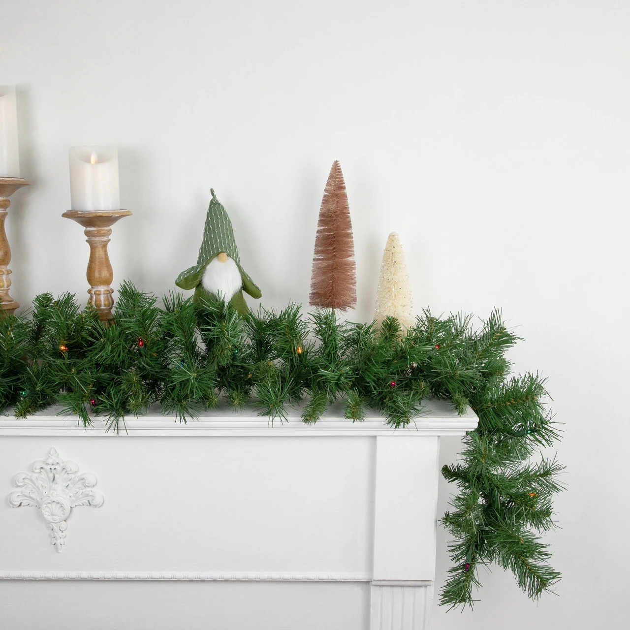 9' X 10" Pre-Lit Chatham Pine Artificial Christmas Garland, Multi-Color Lights - Image 3