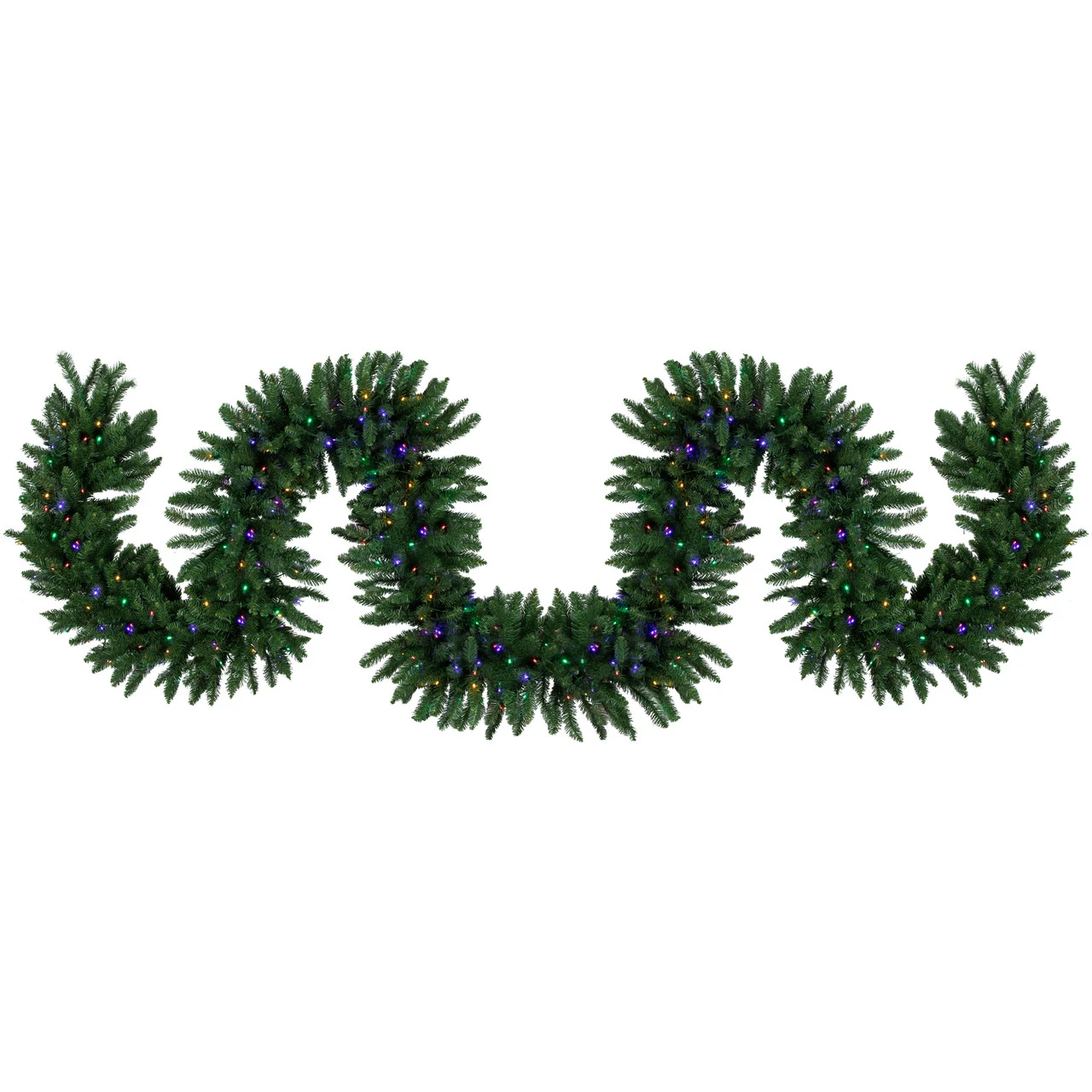 25' X 20" Pre-Lit Buffalo Fir Artificial Christmas Garland - Multi-Color LED Lights