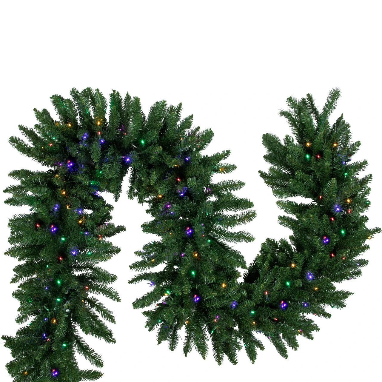25' X 20" Pre-Lit Buffalo Fir Artificial Christmas Garland - Multi-Color LED Lights - Image 4