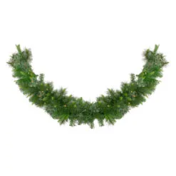 6' X 14" Pre-Lit Ashcroft Cashmere Pine Artificial Christmas Garland - Warm White LED Lights