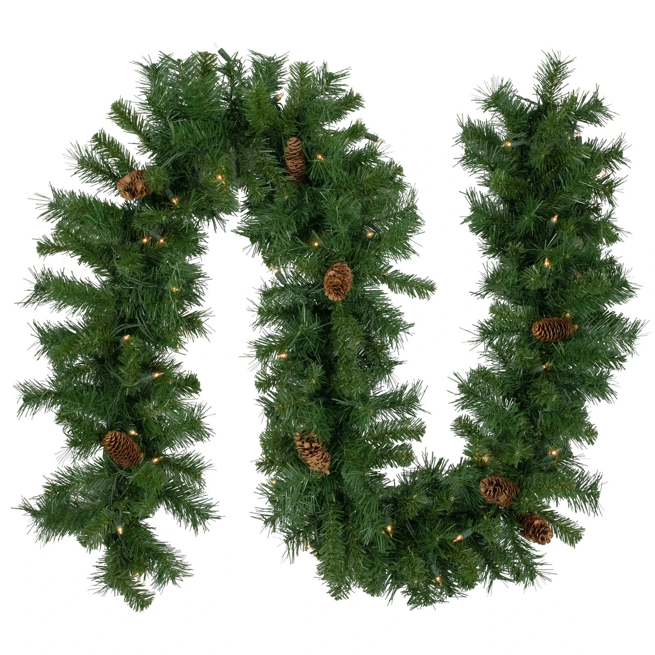 9' X 12" Pre-Lit Dakota Red Pine Artificial Christmas Garland - Clear Dura Lights