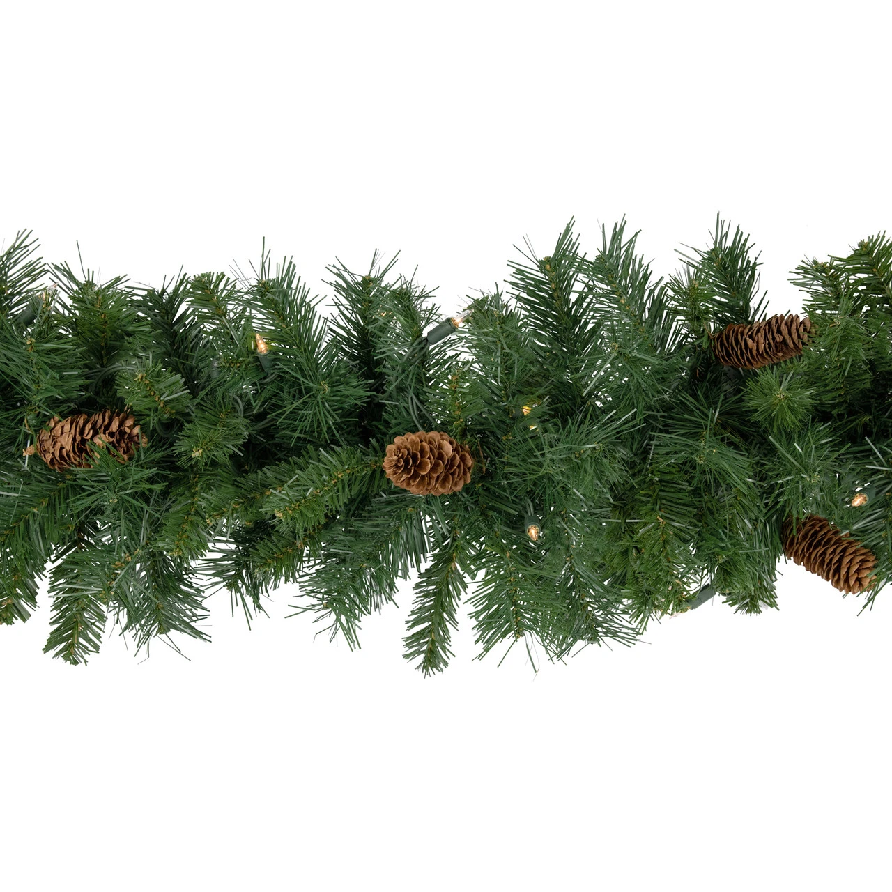 9' X 12" Pre-Lit Dakota Red Pine Artificial Christmas Garland - Clear Dura Lights - Image 3