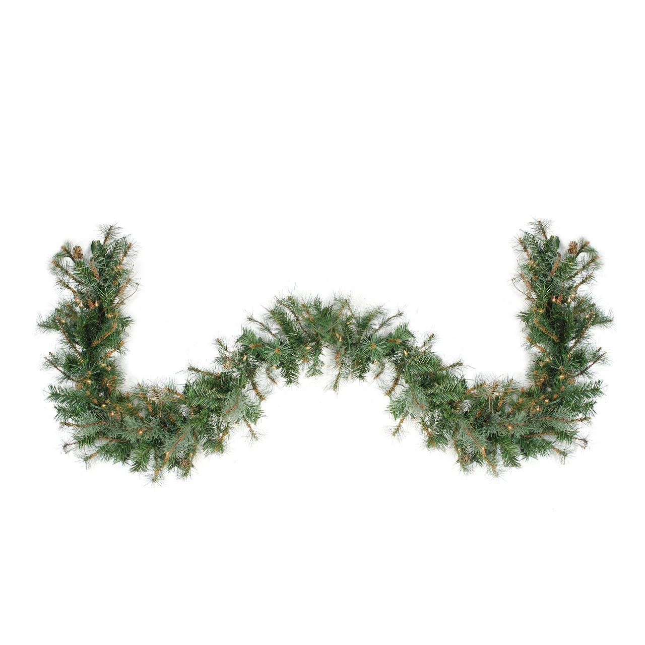 9' X 12" Pre-Lit Country Mixed Pine Artificial Christmas Garland - Clear Dura-Lit Lights