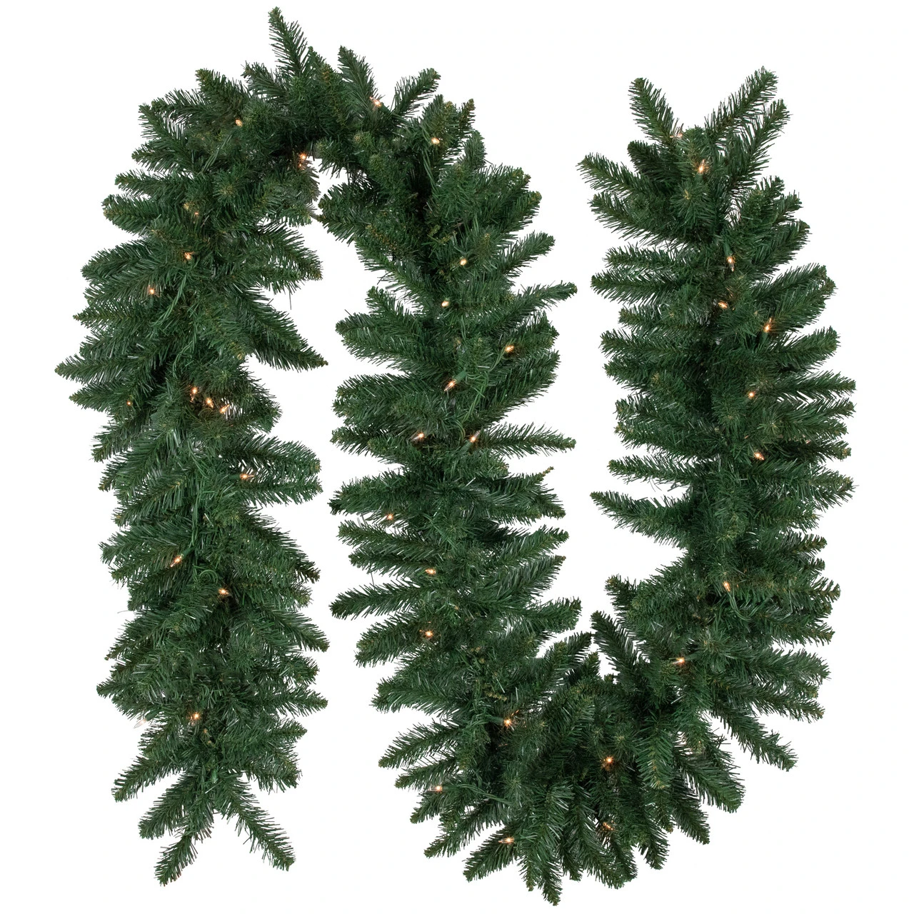 9' X 12" Pre-Lit Buffalo Fir Artificial Christmas Garland - Clear Lights