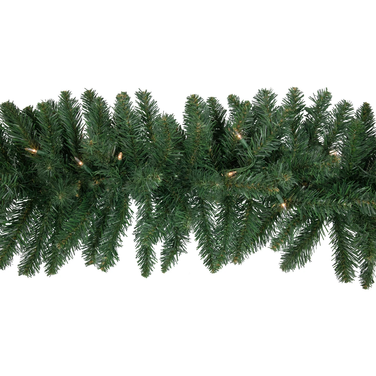 9' X 12" Pre-Lit Buffalo Fir Artificial Christmas Garland - Clear Lights - Image 5