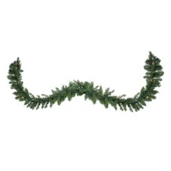 25' X 17" Pre-Lit Buffalo Fir Commercial Artificial Christmas Garland - Clear Lights