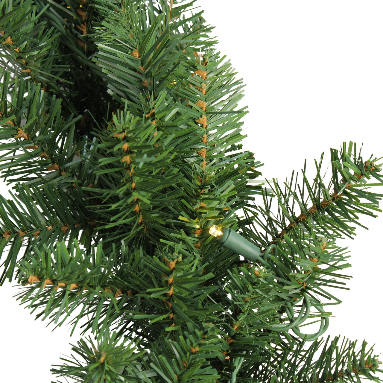 50' X 8" Pre-Lit Buffalo Fir Christmas Commercial Garland - Warm White LED Lights - Image 2