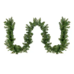 50' X 8" Pre-Lit Buffalo Fir Christmas Commercial Garland - Warm White LED Lights