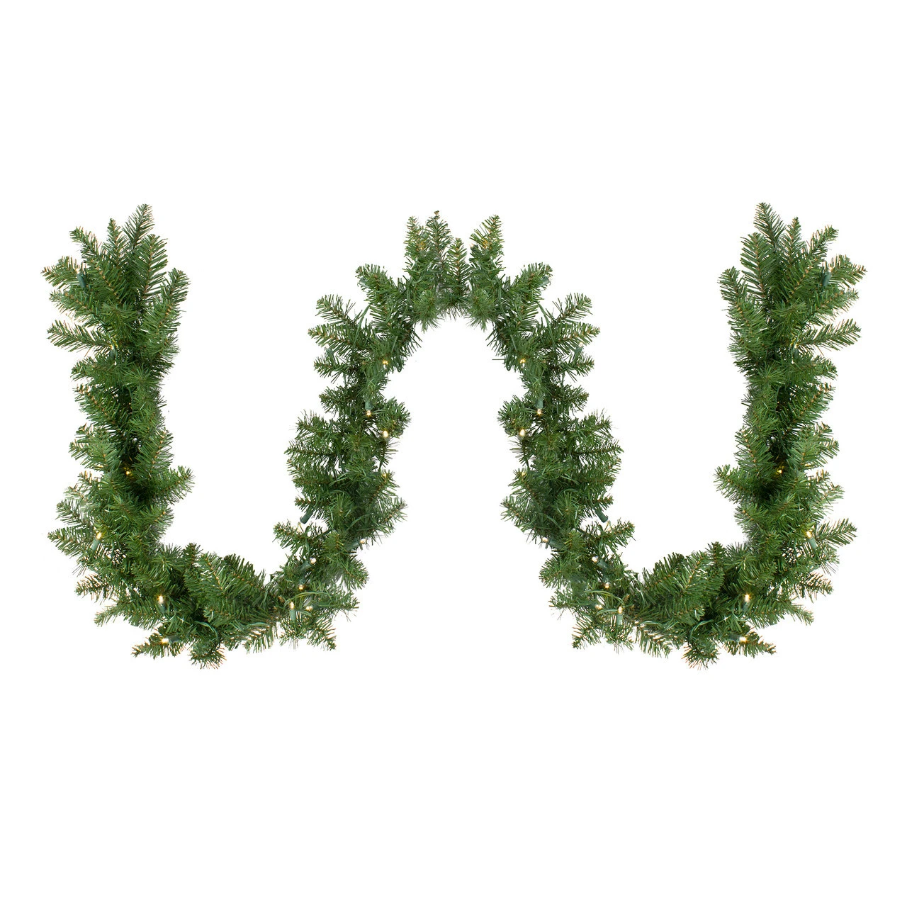 50' X 8" Pre-Lit Buffalo Fir Christmas Commercial Garland - Warm White LED Lights