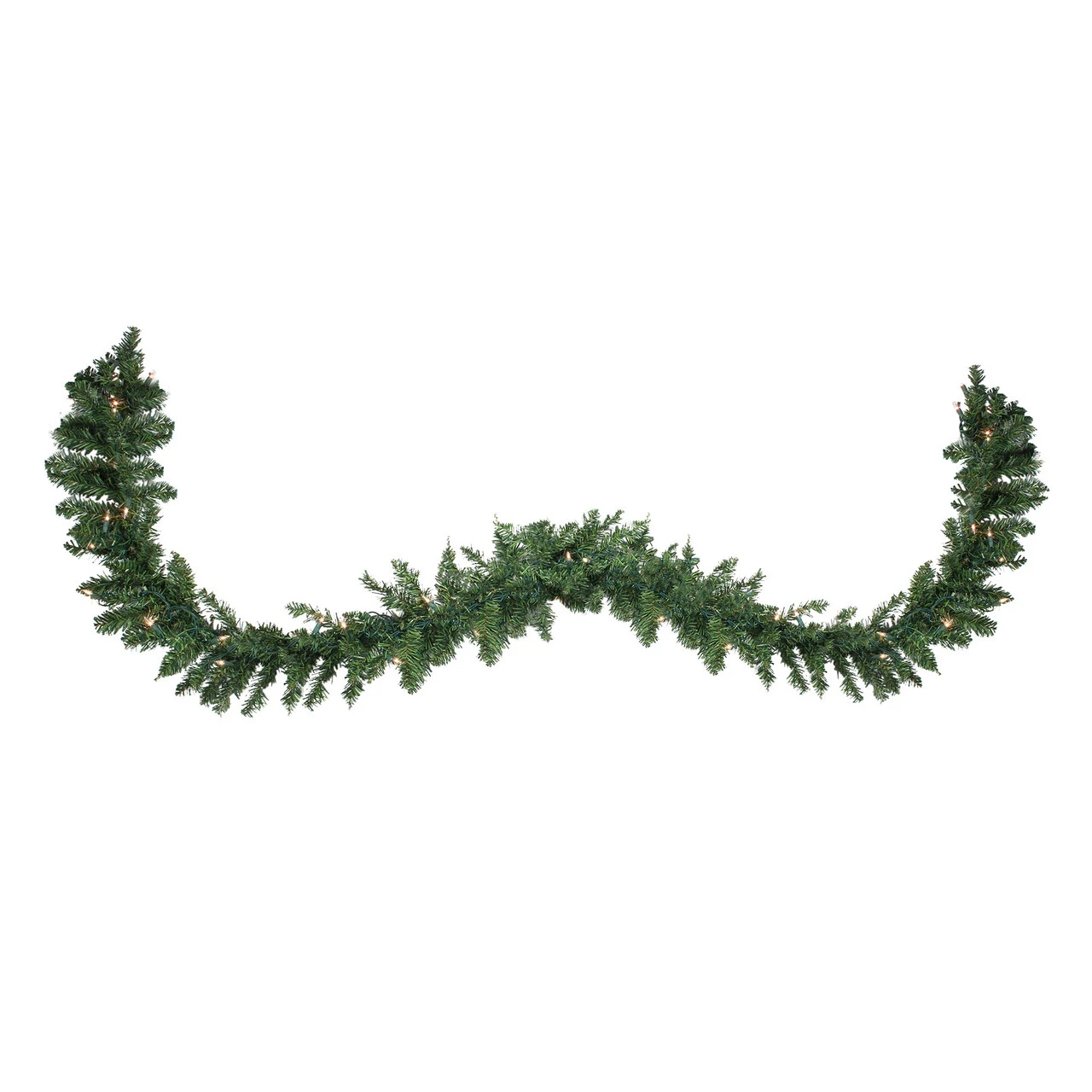 25' X 17" Pre-Lit Buffalo Fir Commercial Artificial Christmas Garland - Clear Lights - Image 3