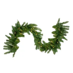 25' X 18 Pre-Lit Buffalo Fir Commercial Artificial Christmas Garland -Warm White LED Lights