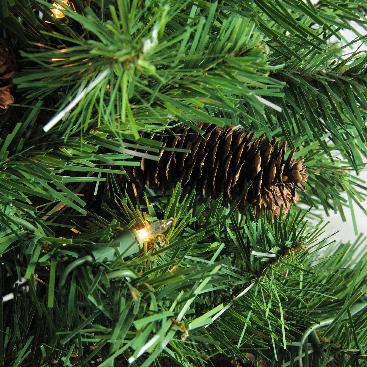 6.5' Pre-Lit Medium Red Pine Artificial Christmas Tree - Clear Lights - Image 3