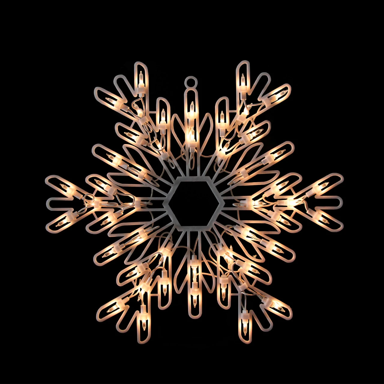 15.25" Lighted Snowflake Christmas Window Silhouette Decor - Image 2