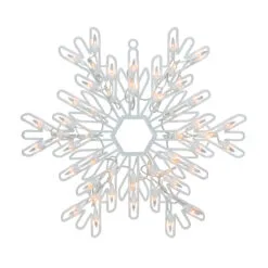 15.25" Lighted Snowflake Christmas Window Silhouette Decor