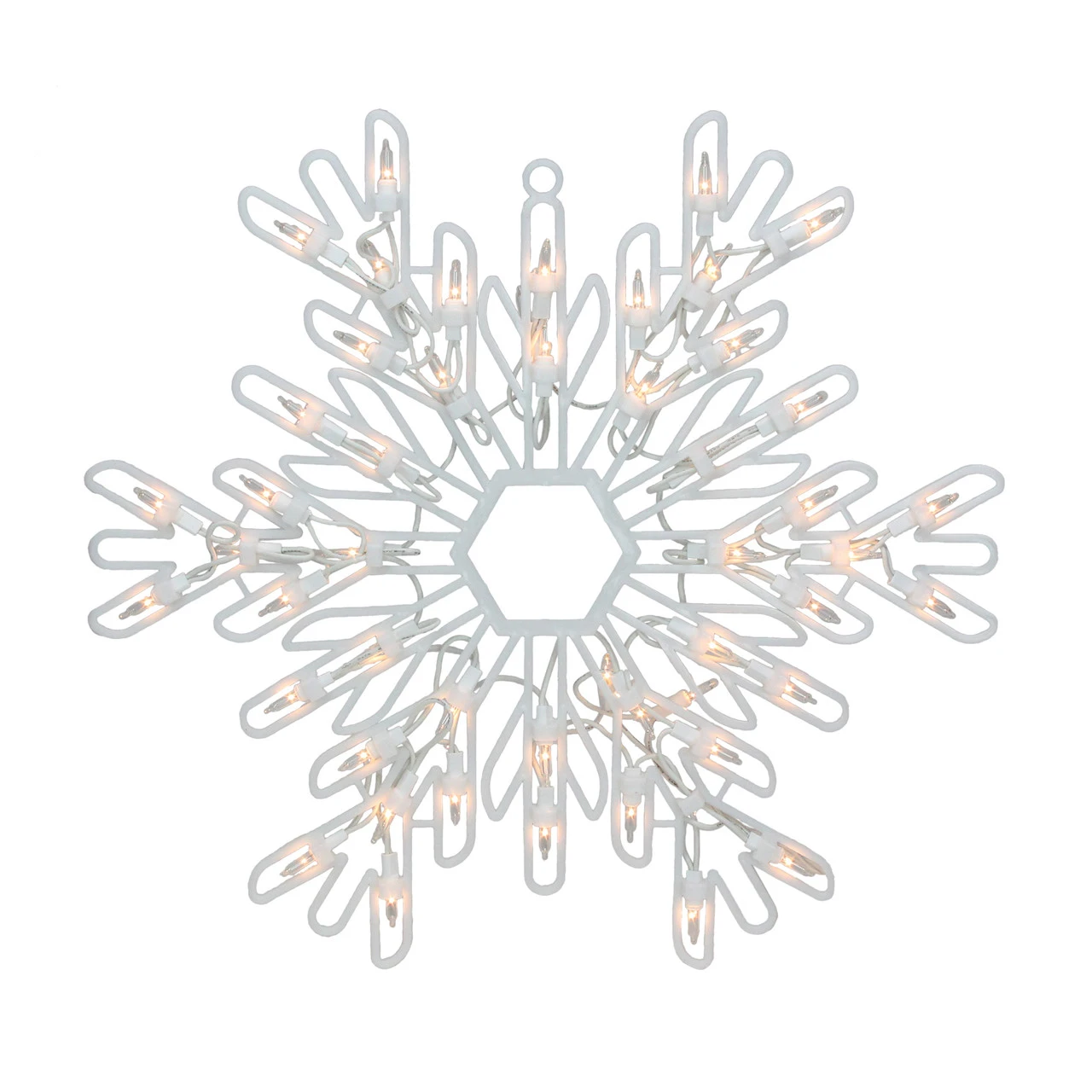 15.25" Lighted Snowflake Christmas Window Silhouette Decor