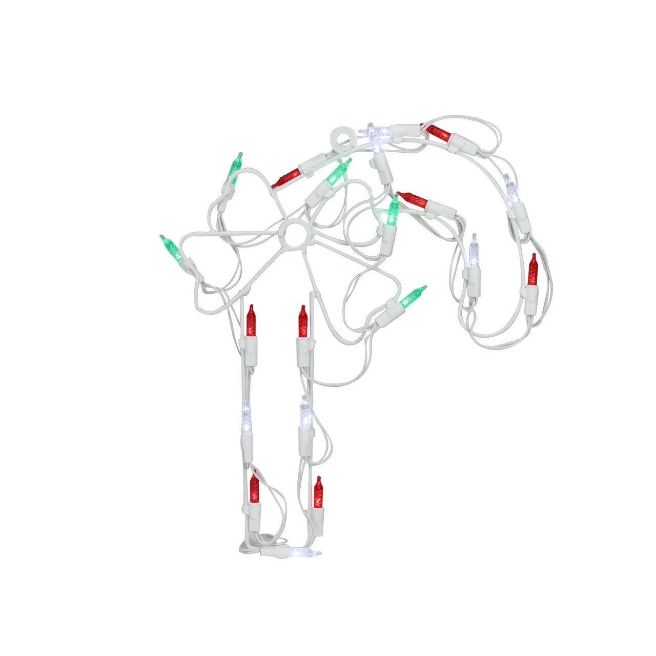 12" Battery Operated LED Candy Cane Christmas Window Silhouette Decoration - Image 3