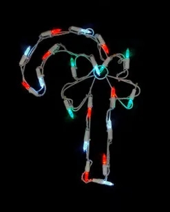 12" Battery Operated LED Candy Cane Christmas Window Silhouette Decoration