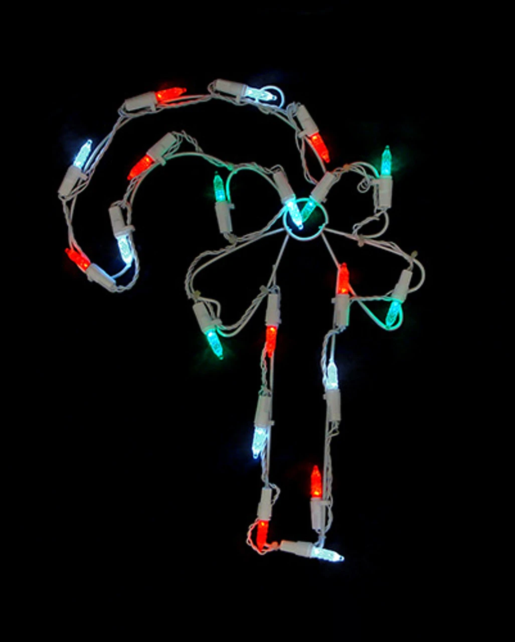 12" Battery Operated LED Candy Cane Christmas Window Silhouette Decoration