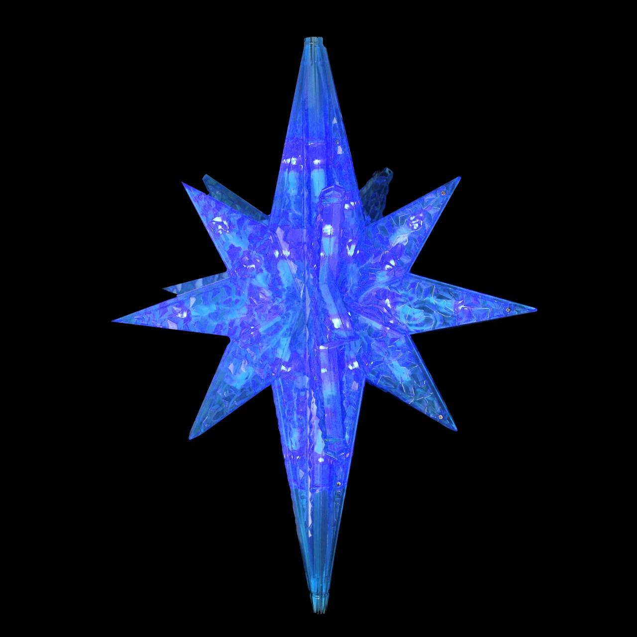 19" LED Blue Twinkling 3D Bethlehem Star Hanging Christmas Decoration - Image 2