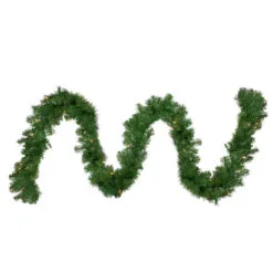 9' X 10" Pre-Lit Windsor Pine Artificial Christmas Garland - Clear Lights