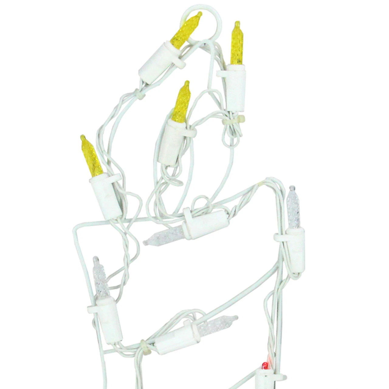 12" Lighted White Battery Operated LED Candle Christmas Window Silhouette Decoration - Image 3