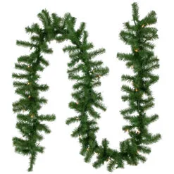 9' X 10" Pre-Lit Dorchester Pine Artificial Christmas Garland, Clear Lights