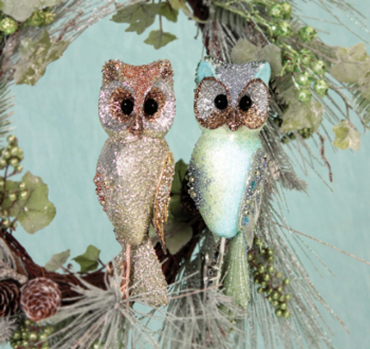 Pack Of 6 Nature's Story Teller Beaded Owl Christmas Ornament 6"